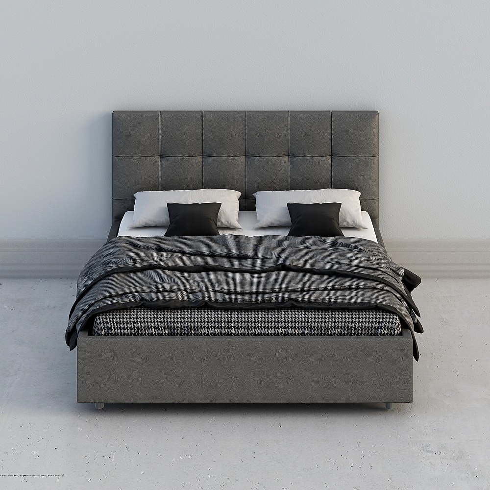 Stylish Modern Bed 3D model