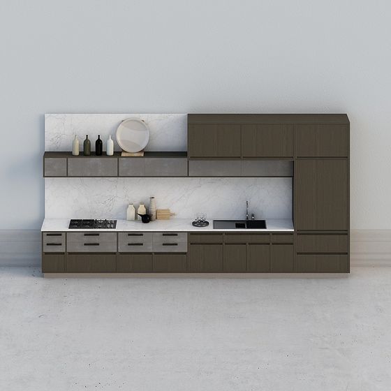 Modern Minimalist Kitchen 3D model
