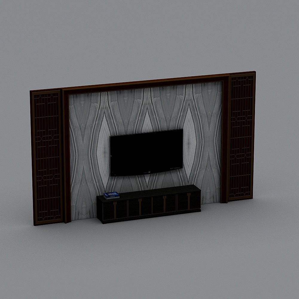 New Chinese style TV background wall