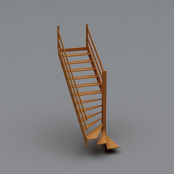 Unique Low-Poly Geometric Staircase 3D model