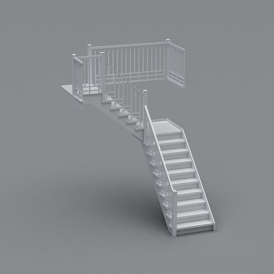 Curved Staircase 3D model