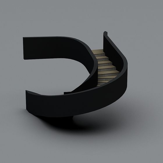 Sleek Low-Polygon Staircase 3D model