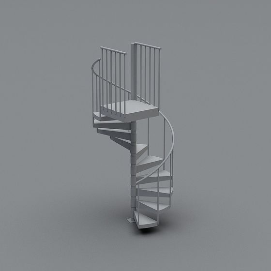 Elegant Spiral Staircase 3D model