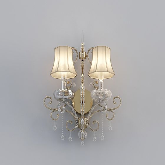 Elegant Low-Poly Wall Lamp 3D model