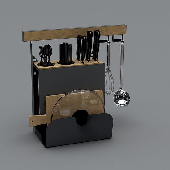 Unique 3D Model of Knife Holder for Modern Kitchens