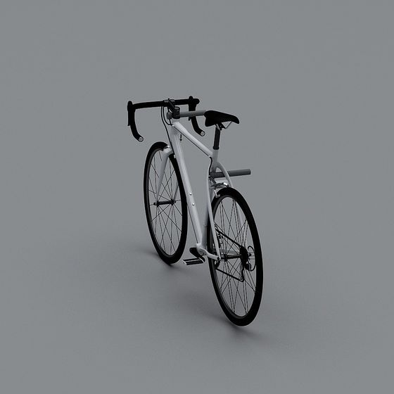 Modern Road Bike 3D Model with Minimalist Design