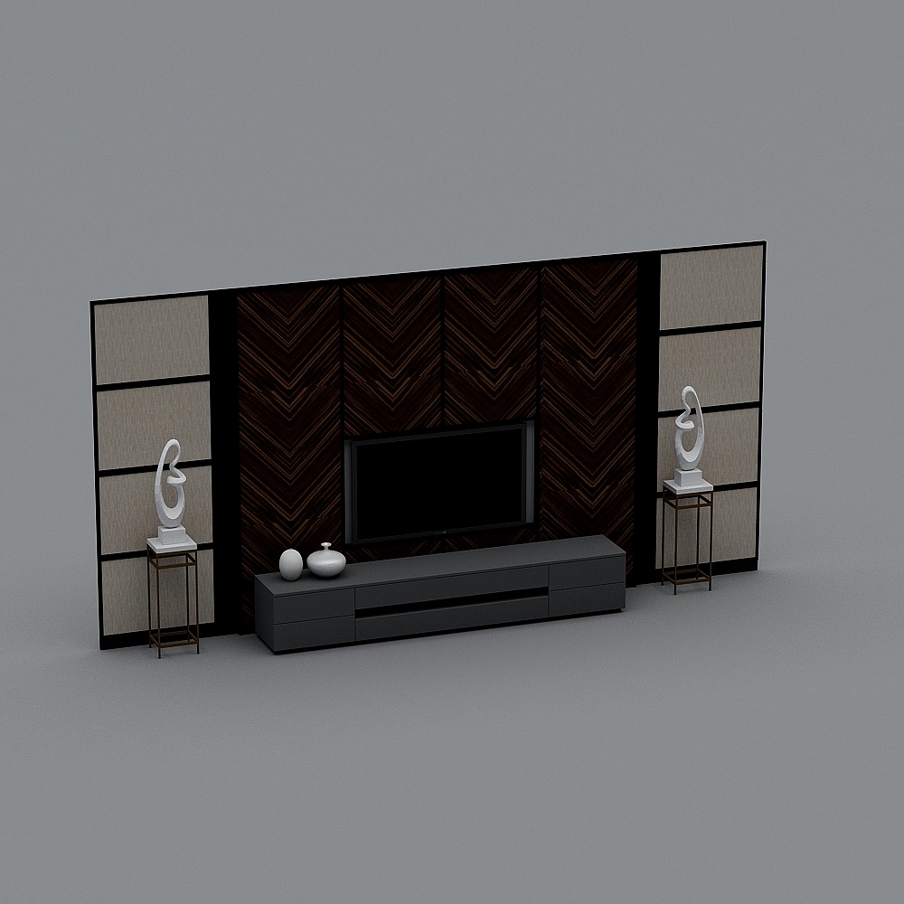 New Chinese style TV background wall