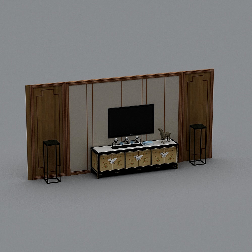 New Chinese style TV background wall