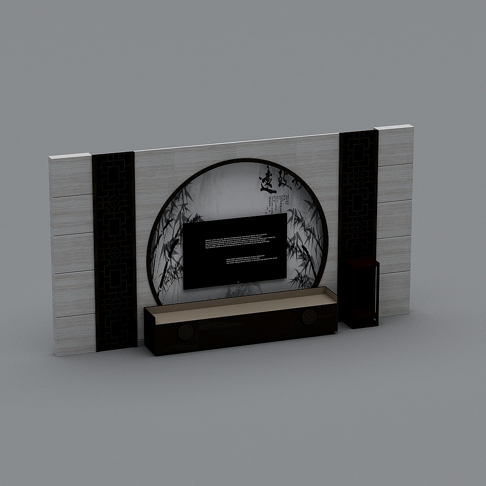 New Chinese style TV background wall