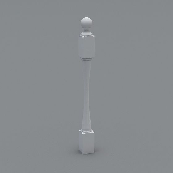 Elegant Low-Polygon Column 3D model