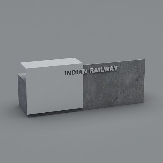 Indian Railway Sign 3D model for Creative Projects