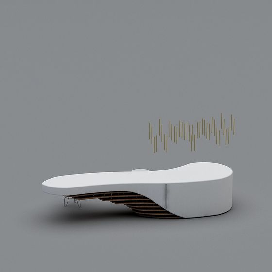 Streamlined Sofa 3D Model for Modern Aesthetics