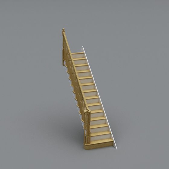 Stylish 3D Staircase Model for Creative Design