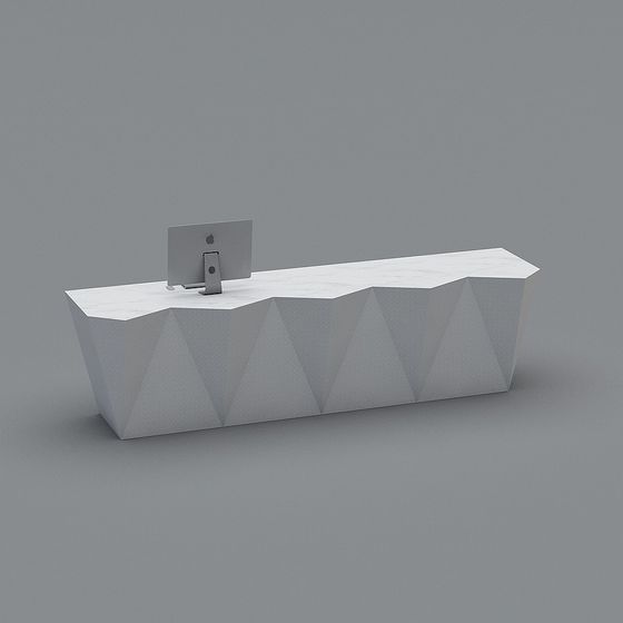 Geometric Peak Office Desk 3D model