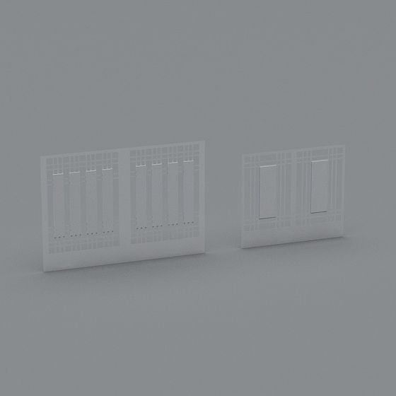 Grid Window 3D model for Creative Projects