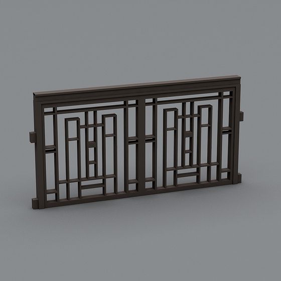 Urban Window Low Poly Railing 3D model for Contemporary Spaces