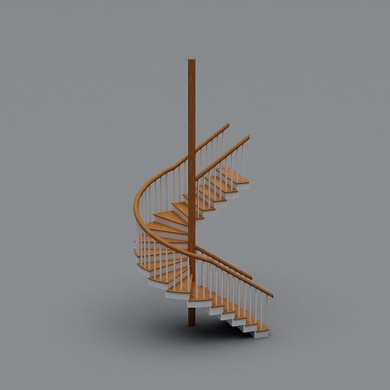 Stylish Spiral Staircase 3D model for Modern Design