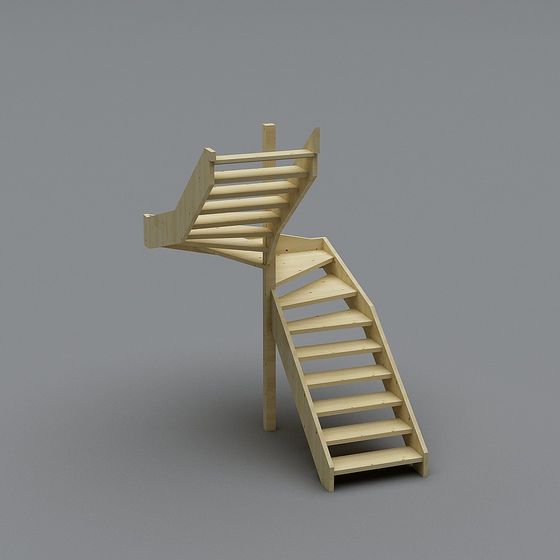 Elegant Spiral Staircase 3D model