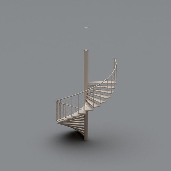 Elegant Spiral Staircase 3D model