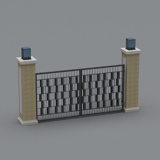 Stylish Urban Gateway 3D Model for Diverse Projects