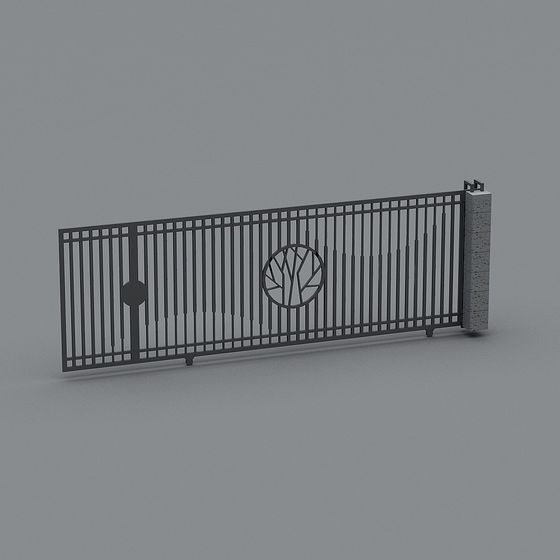 Stylish Urban Gate 3D model for Various Projects