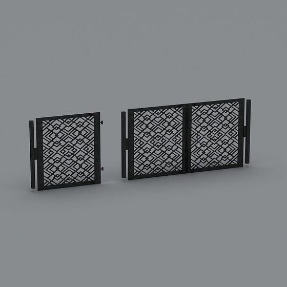 Urban Gate High-Detail Low-Poly 3D model