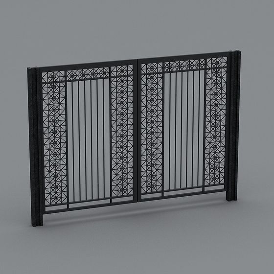 Elegant Iron Gate 3D model for Modern Spaces