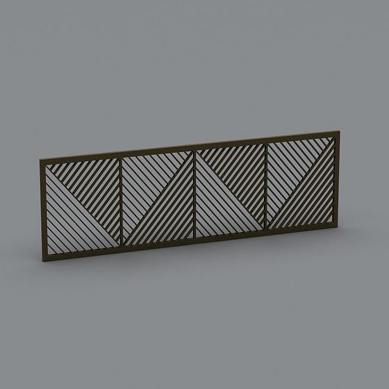 Stylish Low-Polygon Metal Grate 3D model