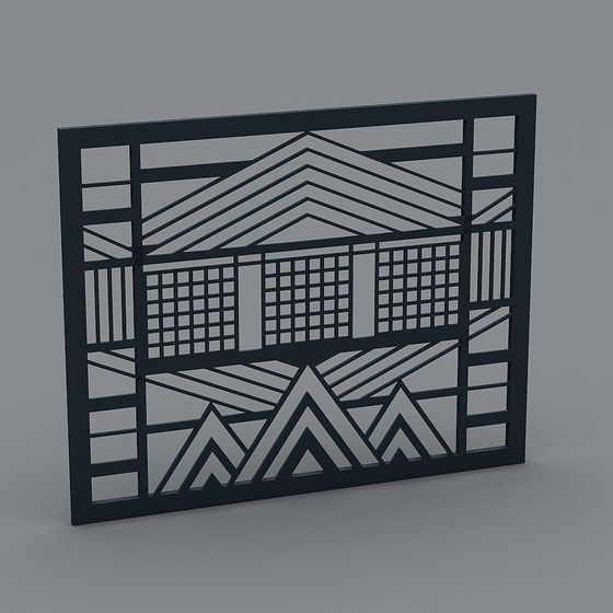 Geometric Window 3D model for Creative Projects