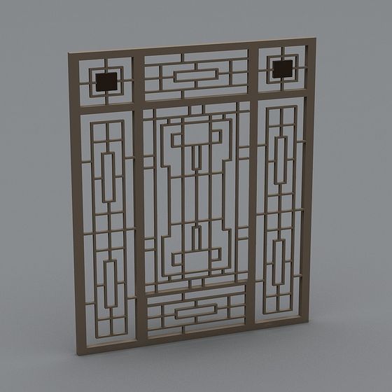 Oriental Screen 3D model for Contemporary Spaces