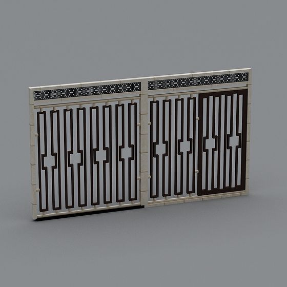 Classic Wrought Iron Gate 3D model