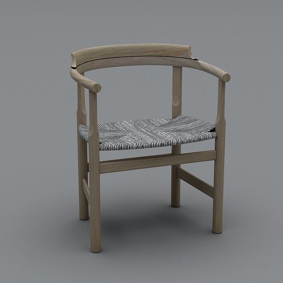 Cherner Chair 3D model - Minimalist Elegance