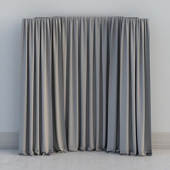 Stylish Low-Poly Curtain 3D model for Various Projects