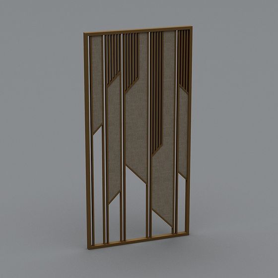 Unique Low Poly Folding Screen 3D model