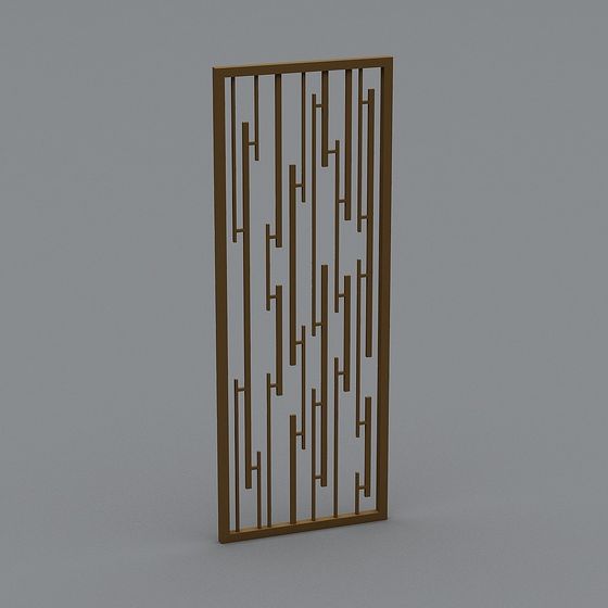 Stylish Abstract Metal Screen 3D model