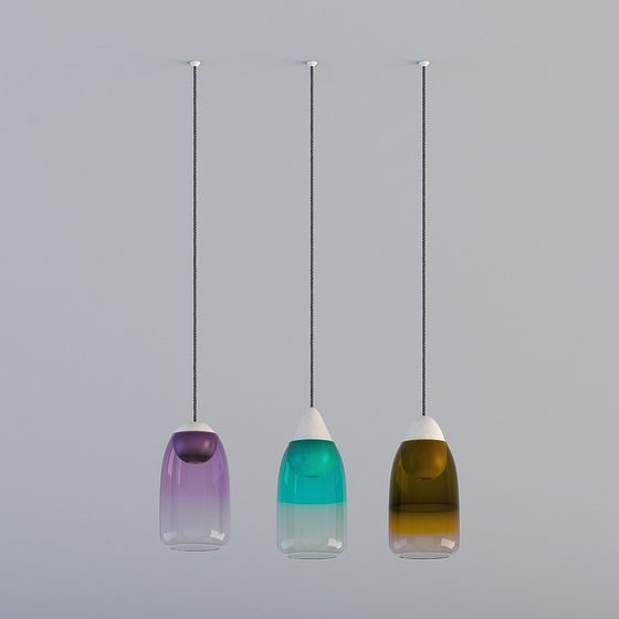 Stylish Low-Poly Ceiling Light 3D model