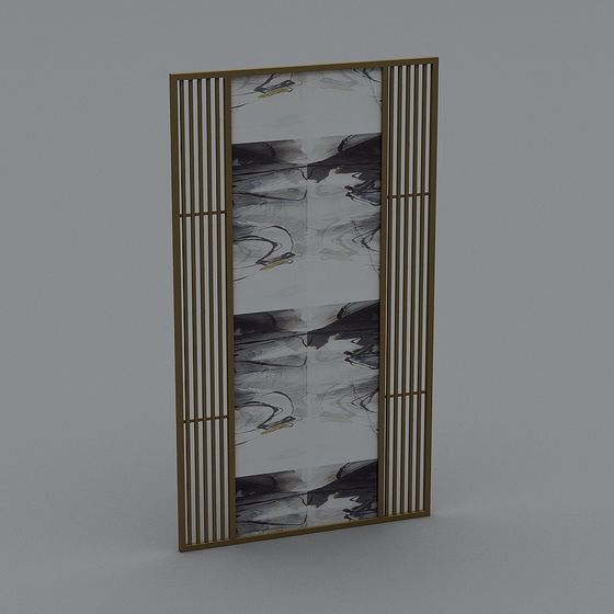 Elegant Low-Poly 3D Model Screen Divider