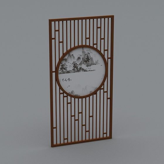 Elegant Chinese Screen 3D model for Modern Design