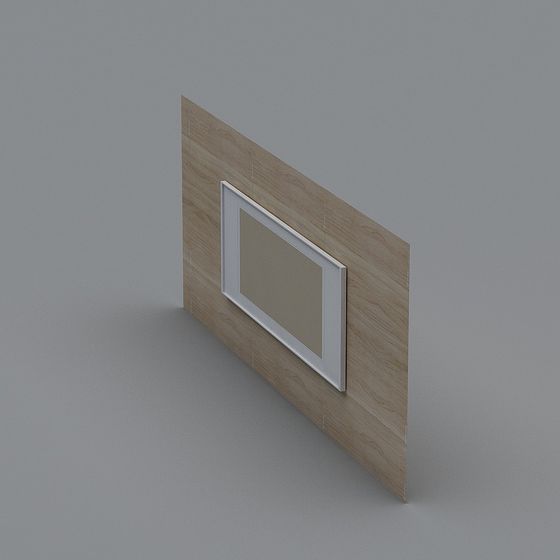 Minimalist Wooden Frame 3D model