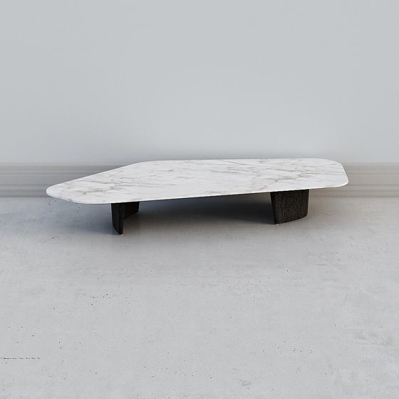 Sleek Marble Coffee Table 3D model