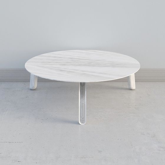 Streamlined Round Table 3D model