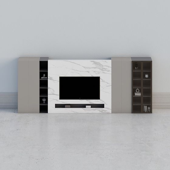Modern Minimalist TV Cabinet 3D model
