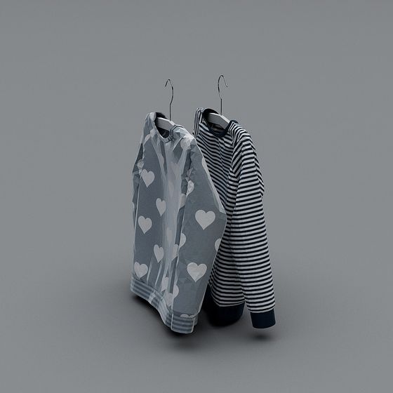Fashionable Minimalist Clothing Display 3D model