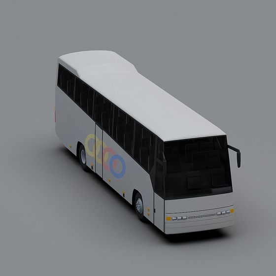 Stylish Low-Poly Bus 3D model