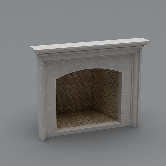 Classic Fireplace 3D model for Modern Design