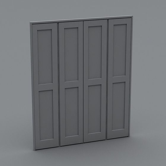 Gray Four-Door 3D Model