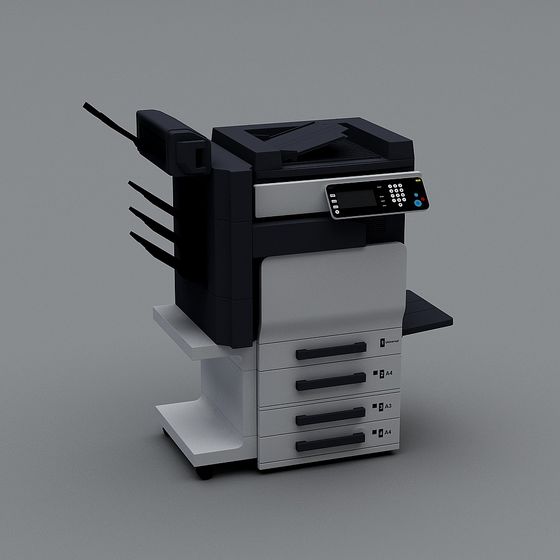 Futuristic Low-Poly 3D Model Printer 3D model