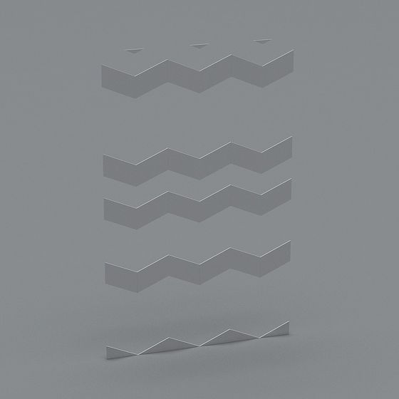 Wave Series Low Poly 3D Model for Modern Projects