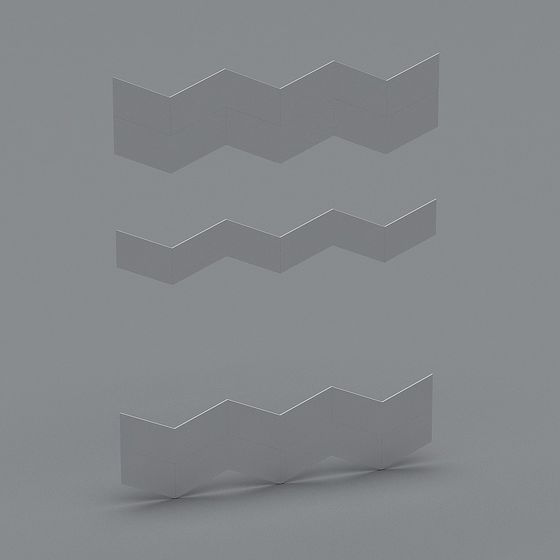 Wavy Horizon 3D model for Modern Design