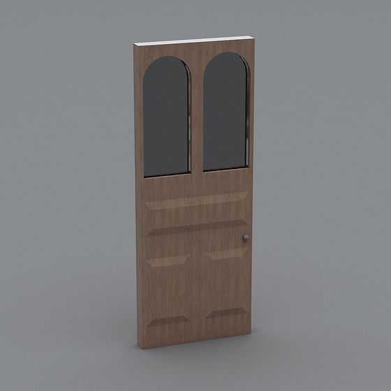 Arched Glass Door 3D model for Contemporary Spaces